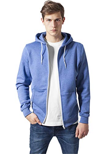 Urban Classics Herren Kapuzenpullover Melange Zip Hoody, Blau (Blue 64), Small von Urban Classics