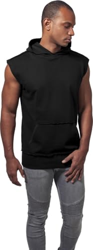 Urban Classics Herren Open Edge Sleeveless Hoody Kapuzenpullover, Schwarz (Black 7), S von Urban Classics