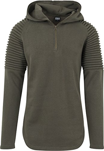 Urban Classics TB1413 Herren Kapuzenpullover Pleat Sleeves Terry Hoody Grün (Olive 176), XX-Large von Urban Classics