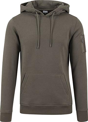 Urban Classics Herren Sweat Bomber Hoody Kapuzenpullover, Grün (olive 176), Medium von Urban Classics