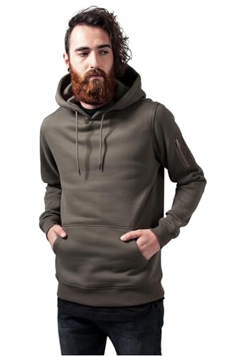 Urban Classics Herren Kapuzenpullover Sweat Bomber Hoody, Gr. Medium, Grün (Olive 176) von Urban Classics