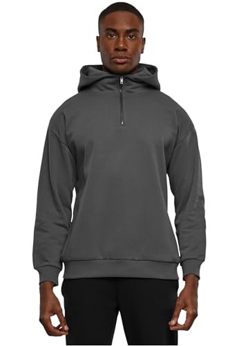 Urban Classics Herren Kapuzenpullover Zipped High Neck Hoody darkshadow 4XL von Urban Classics