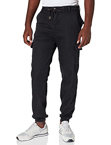 Urban Classics Herren TB4459-Knitted Cargo Jogging Pants Hose, Black, 30 von Urban Classics