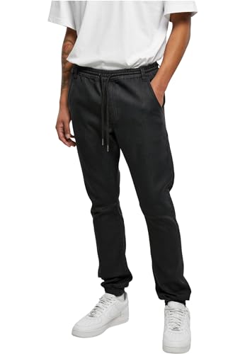 Urban Classics Herren Hose Knitted Denim Jogpants realblack Washed M von Urban Classics