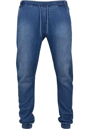Urban Classics Herren Knitted Denim Jogpants Sporthose, Blau (Blue Washed 799), XL von Urban Classics