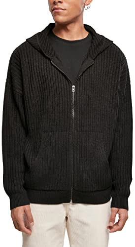 Urban Classics Herren Knitted Zip Hoody Kapuzenpullover, Black, L von Urban Classics