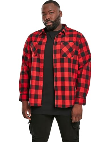 Urban Classics TB297 Checked Regular Fit Herren Freizeit Hemd,Mehrfarbig (Blk/Red), S von Urban Classics