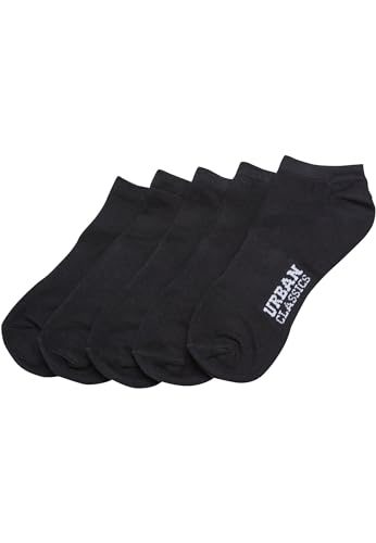 Urban Classics Herren Logo No Show Socks 5-Pack Füßlinge, Black (Black 00007), 9/12 (Size: 43-46) von Urban Classics