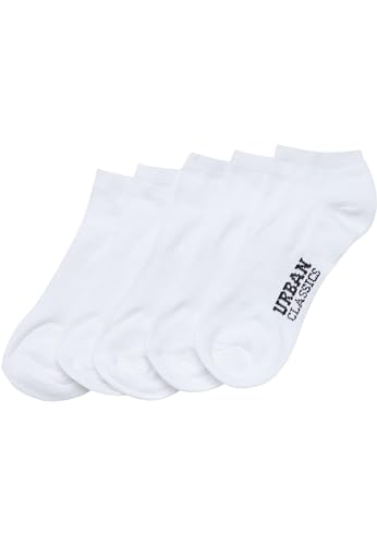 Urban Classics Herren Logo No Show Socks 5-Pack Füßlinge, White, 43-46 von Urban Classics