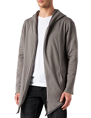 Urban Classics Herren Long Hooded Open Edge Cardigan Strickjacke, asphalt, L von Urban Classics