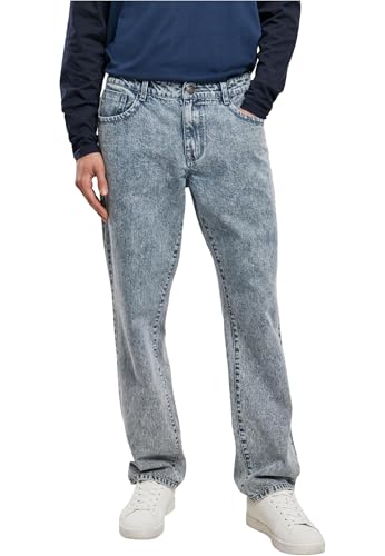 Urban Classics Herren Loose Fit Jeans Hose, Light SkyBlue Acid Washed, 31/32 von Urban Classics