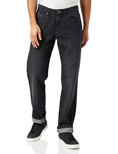 Urban Classics Herren Loose Fit Jeans Hose, real Black Washed, 36/34 von Urban Classics