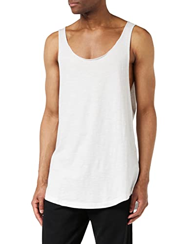 Urban Classics Herren Lang gevormde open rand losse Sport Tank Top, Weiß (White 220), XXL EU von Urban Classics