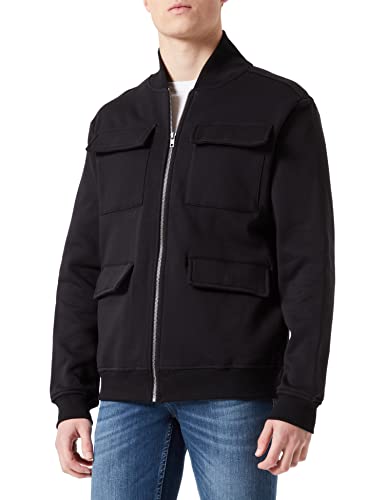 Urban Classics Herren M65 Sweat Bomber Jacke, Black, 5XL von Urban Classics