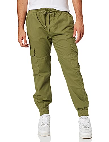 Urban Classics Herren Militaire joggingbroek Trainingshose, Newolive, L EU von Urban Classics