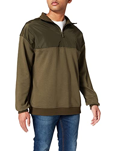 Urban Classics Herren Military Troyer Pullover, Grün (Olive 00176), Medium (Herstellergröße: M) von Urban Classics