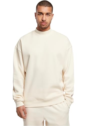 Urban Classics Herren Mock Neck Crew Sweatshirt, whitesand, M von Urban Classics