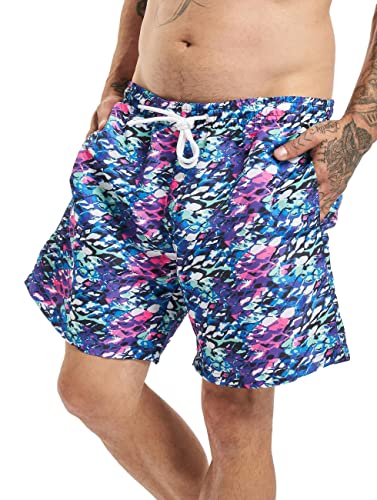 Urban Classics Herren TB3533-Multicolor Swim Shorts Badehose, Blue/pink, XL von Urban Classics