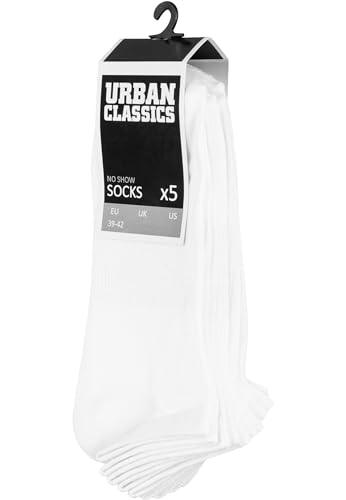 Urban Classics Herren No Show 5-Pack Socken, White, 43-46 von Urban Classics