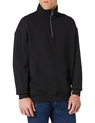 Urban Classics Herren TB4148-Organic Basic Troyer Pullover, Black, 3XL von Urban Classics