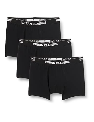 Urban Classics Herren Organic Boxer Shorts 3-Pack Boxershorts, Black+Black+Black, M von Urban Classics