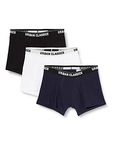 Urban Classics Herren TB3838-Organic Boxer Shorts 3-Pack Boxershorts, White/Navy/Black, M von Urban Classics