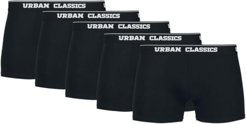 Urban Classics Herren Organic Boxer Shorts 5-Pack Boxershorts, blk+blk+blk+blk+blk, L von Urban Classics