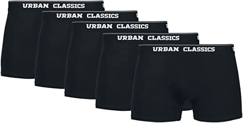 Urban Classics Herren Organic Boxer Shorts 5-Pack Boxershorts, blk+blk+blk+blk+blk, L von Urban Classics