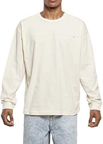 Urban Classics Herren Organic Cotton Short Curved Oversized LS T-Shirt, whitesand, L von Urban Classics