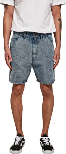 Urban Classics Herren Organic Denim Bermuda Shorts Klassische Shorts, light skyblue acid washed, 28 von Urban Classics