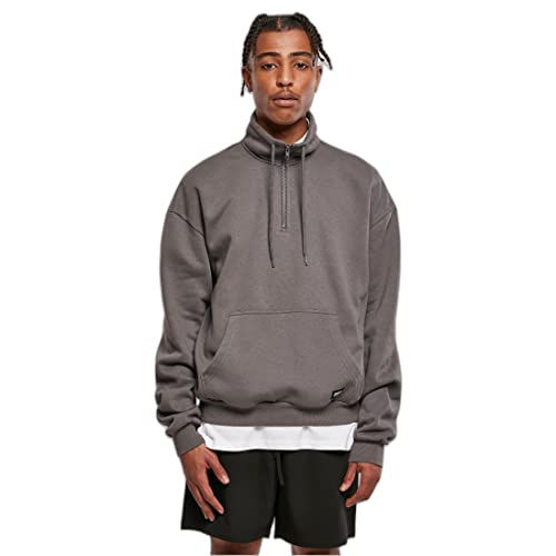 Urban Classics Herren Organic Drawstring Troyer Sweatshirt, darkshadow, 3XL von Urban Classics