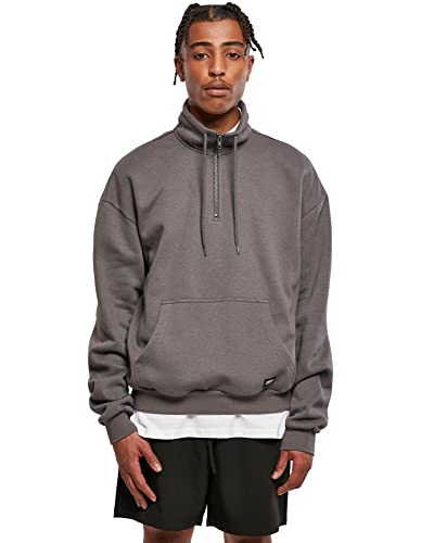 Urban Classics Herren Sweatshirt Organic Drawstring Troyer, Farbe darkshadow, Größe L von Urban Classics