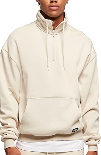 Urban Classics Herren Sweatshirt Organic Drawstring Troyer, Farbe softseagrass, Größe L von Urban Classics