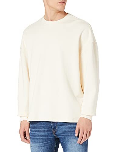 Urban Classics Herren Organic Oversized Boxy Crew Sweatshirt, whitesand, XXL von Urban Classics