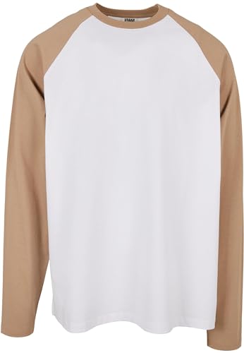 Urban Classics Herren Organic Oversized Raglan Longsleeve T-Shirt, white/unionbeige, 3XL von Urban Classics