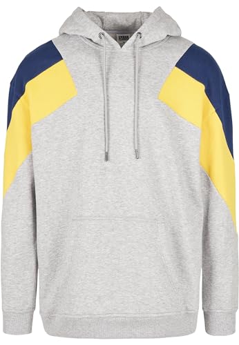 Urban Classics Herren Oversize 3-Tone Hoody Kapuzenpullover, Grey/Honey/darkblue, L von Urban Classics