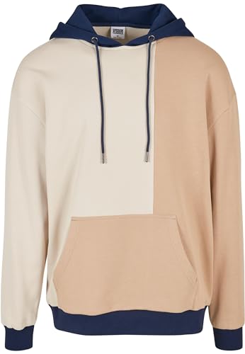 Urban Classics Herren Oversized Color Block Hoody Sweatshirt, softseagrass/unionbeige, M von Urban Classics