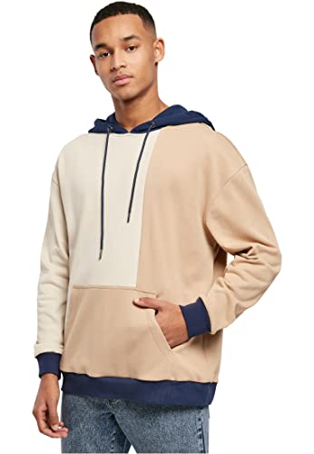 Urban Classics Herren Oversized Color Block Hoody Sweatshirt, softseagrass/unionbeige, M von Urban Classics