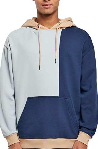 Urban Classics Herren Oversized Color Block Hoody Sweatshirt, summerblue/darkblue, L von Urban Classics