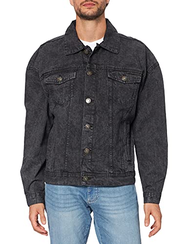 Urban Classics Herren Oversized Denim Jacket Jacke, Black Stone Washed, M von Urban Classics