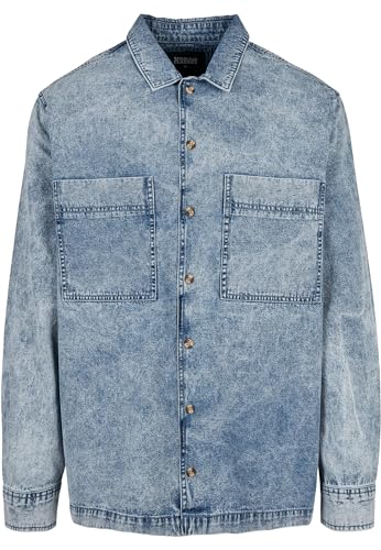 Urban Classics Herren TB4411-Oversized Denim Shirt Hemd, Light SkyBlue Acid Washed, 3XL von Urban Classics