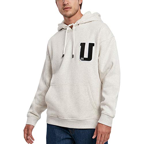 Urban Classics Herren TB3810-Oversized Frottee Patch Hoody Kapuzenpullover, lightgrey, S von Urban Classics