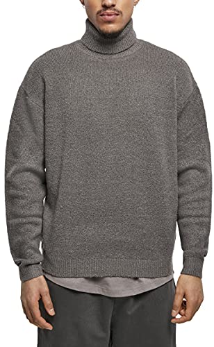 Urban Classics Herren Oversized Roll Neck Sweater Sweatshirt, Asphalt, XL von Urban Classics