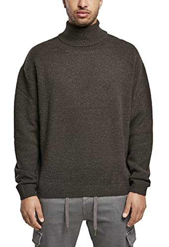 Urban Classics Herren Oversized Roll Neck Sweater Sweatshirt, Blackbird, L von Urban Classics