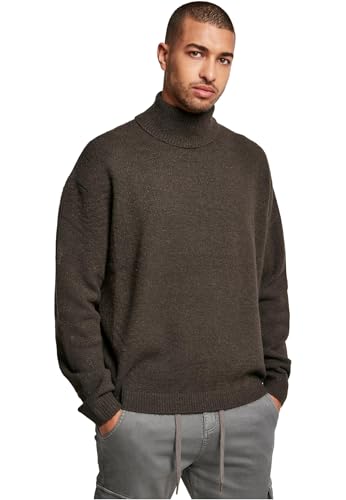 Urban Classics Herren Oversized Roll Neck Sweater Sweatshirt, Blackbird, L von Urban Classics