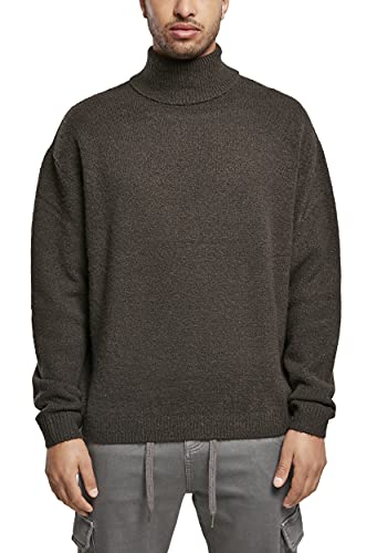 Urban Classics Herren TB4496-Oversized Roll Neck Sweater Sweatshirt, Blackbird, S von Urban Classics
