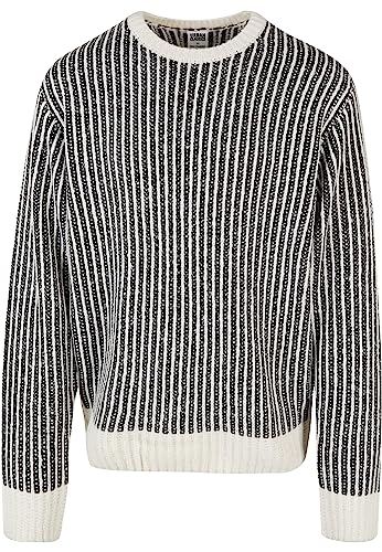 Urban Classics Herren TB5910-Oversized Two Tone Sweater Sweatshirt, whitesand/Black, XL von Urban Classics