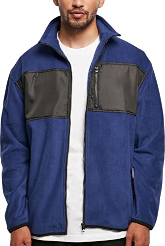 Urban Classics Herren Patched Micro Fleece Jacket L spaceblue von Urban Classics