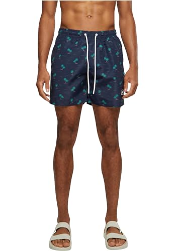 Urban Classics Herren Badehose Pattern Swim Shorts, Herren Badeshorts mit Muster, erhältlich in vielen Farbvarianten, Island AOP, XXL von Urban Classics