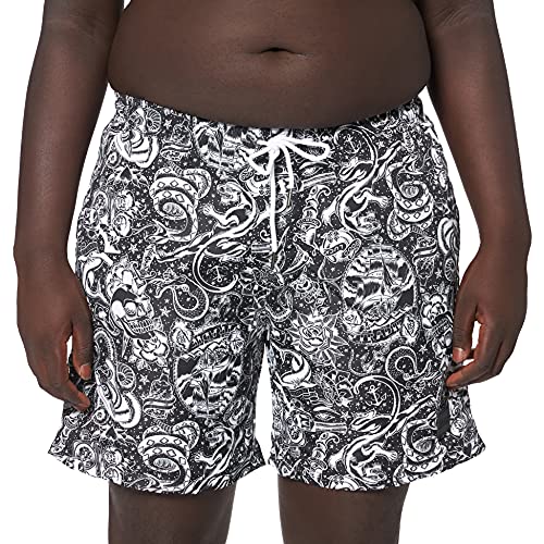 Urban Classics Herren Pattern Swim Shorts Badehose, Tattoo AOP, 4XL von Urban Classics